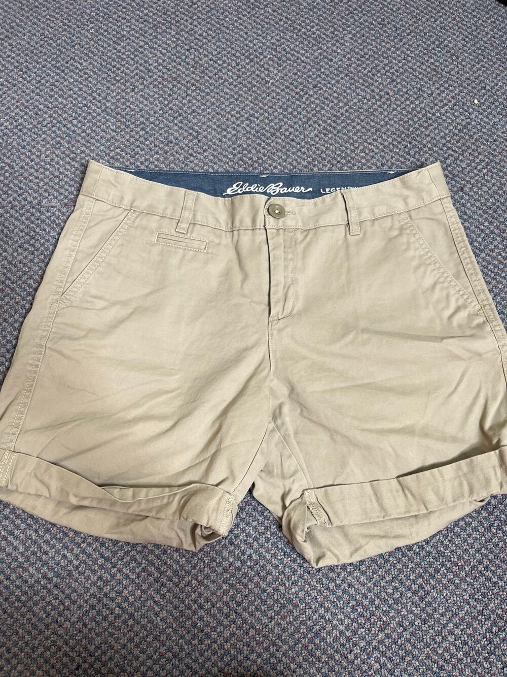 Eddie Bauer Womens Legendwash Khaki Chino short 10